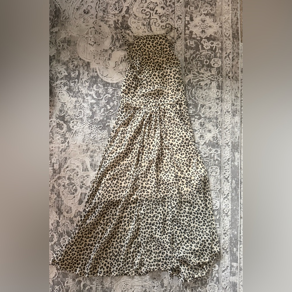 Abercrombie & Fitch Animal Print Strapless Dress